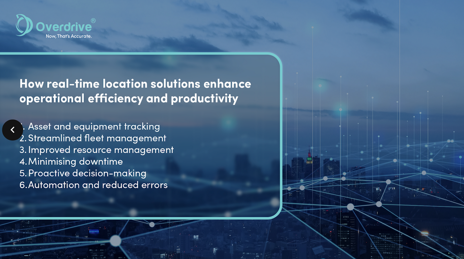 Infographic of "How real-time location solutions enhance operational efficiency and productivity"