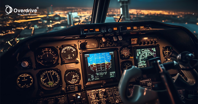 The insides of an airplane cockpit